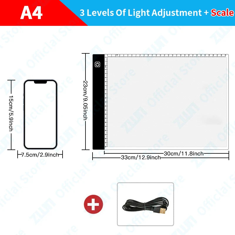 Tablero de copia de dibujo Led